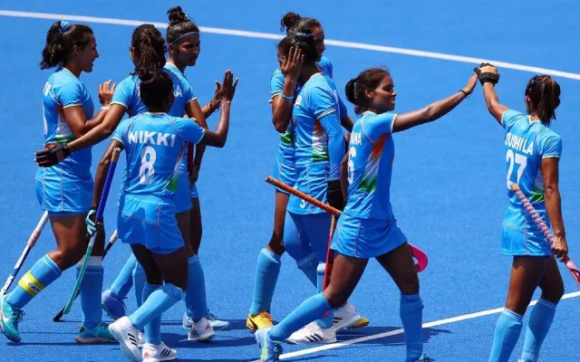 India women hockey team players in action at the Tokyo Olympics. (File)